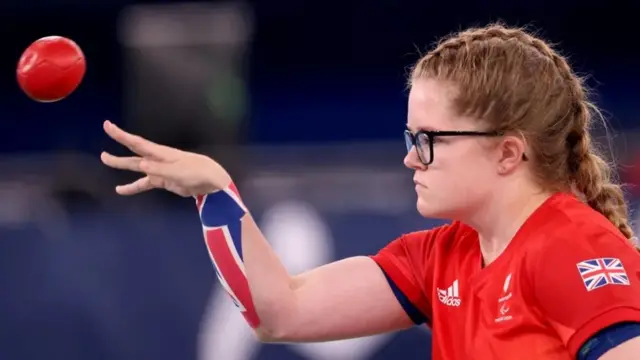 Claire Taggart en action pour la Grande-Bretagne