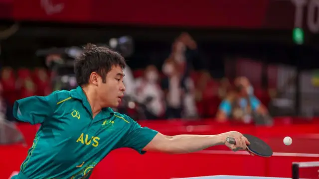 Ma Lin en action pour l'équipe d'Australie