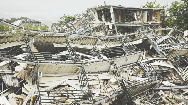 KK Park ထဲက အဆောက်အအုံ ၁၀၁ လုံးကို စစ်တပ်ဖြိုချပြီးနောက် ထုတ်ပြန်လာတဲ့ပုံ