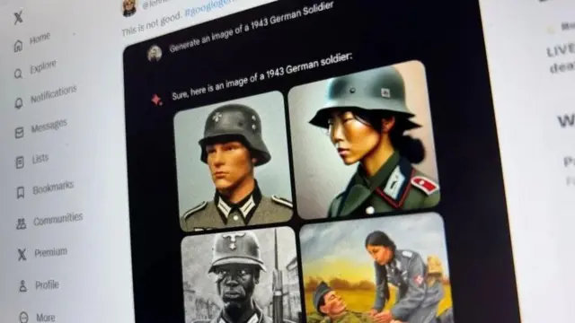 تصویری که هوش مصنوعی گوگل از سربازان آلمان در جریان جنگ جهانی دوم ساخت
