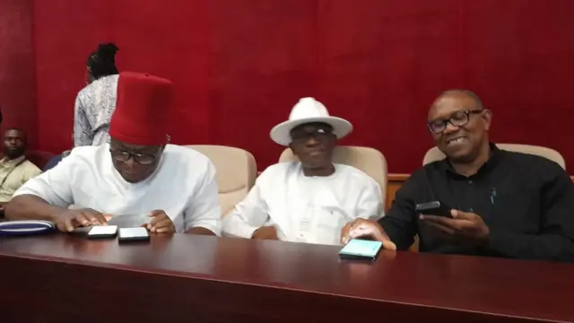 LP Presidential candidate Peter Obi show for di Appeal Court