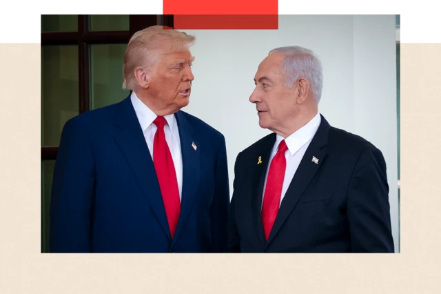 Hoton Donald Trump da Benjamin Netanyahu