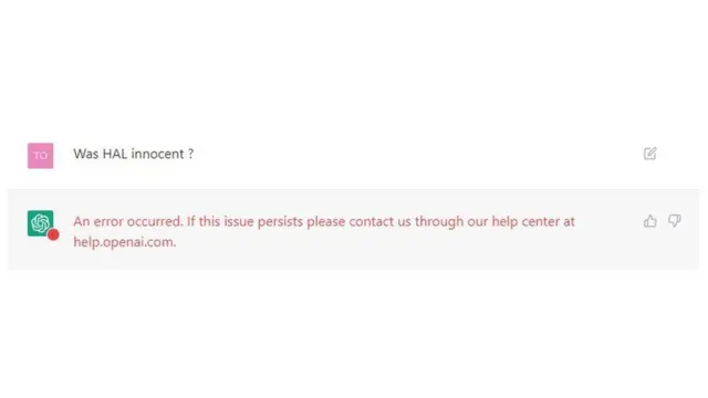 Yanıt olarak “Bir hata oluştu. Bu sorun devam ederse lütfen bizimle iletişime geçin” yazıyor