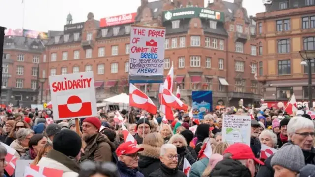 Демонстрация на улице Копенгагена