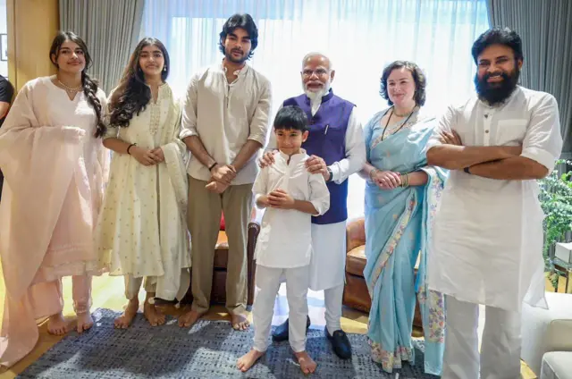 आंध्र प्रदेश के उपमुख्यमंत्री पवन कल्याण के घर भी पीएम मोदी गए थे