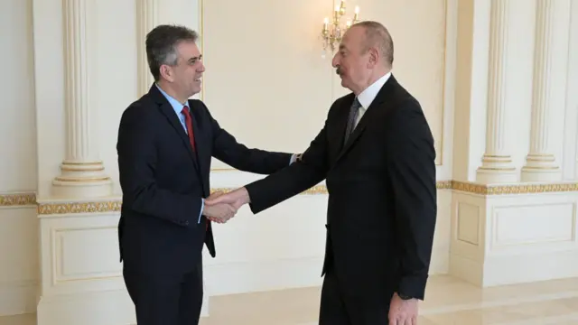 دیدار الهام علیاف با الی کوهن وزیر خارجه اسرائیل