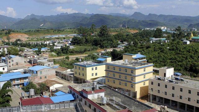 Vista da cidade fronteiriça de Laukkaing, entre Mianmar e China, em 8 de setembro de 2009