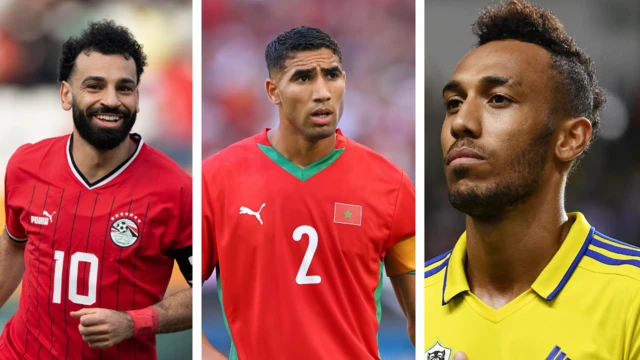 salah, hakimi and aubameyang