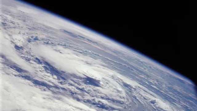 Imagen satelital de un huracán