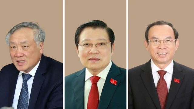 Từ trái qua: Nguyễn Hòa Bình, Phan Đình Trạc, Nguyễn Văn Nên
