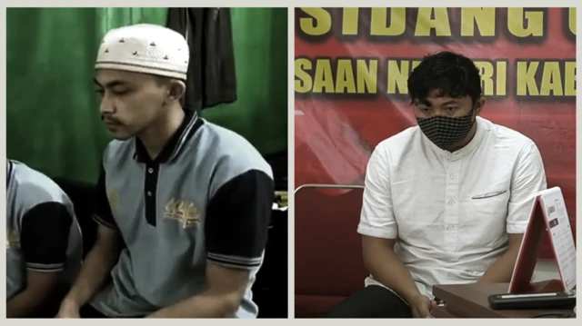 Asep dan Ajis saat sidang