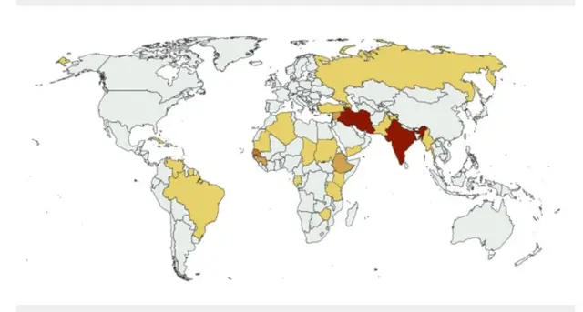 خريطة انقطاع الإنترنت 2023