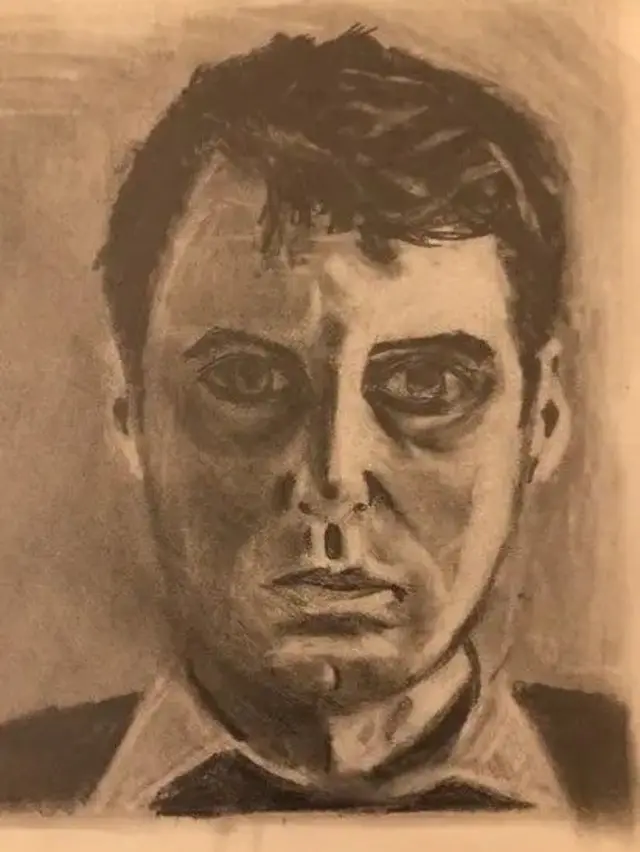 Desenho de um rosto de um homem