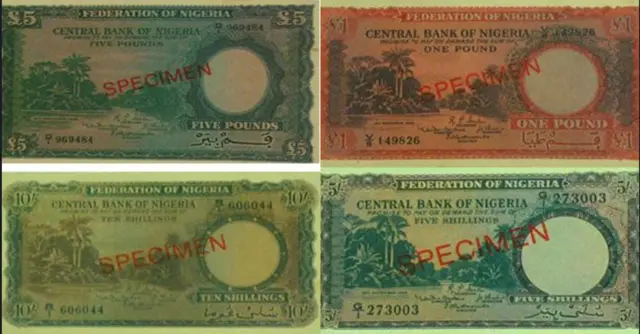 Àwọn owó tí CBN kọ́kọ́ pèsè lọ́dún 1959