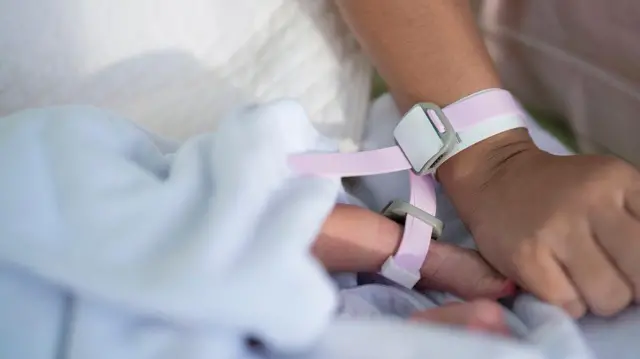 Ilustrasi ibu dan bayi.