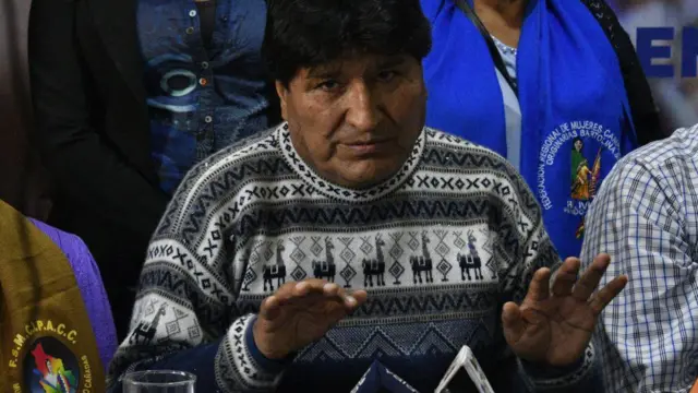 Evo Morales durante coletivablazer com como jogarimprensablazer com como jogaroutubroblazer com como jogar2023blazer com como jogarLa Paz