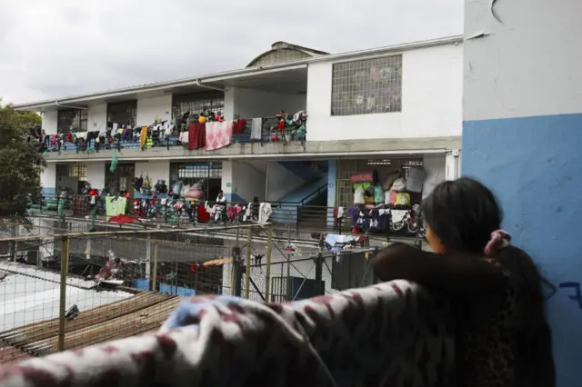 Albergue temporal para miembros de la comunidad embera. 