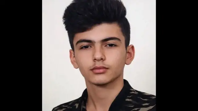 تصویری که خبرگزاری‌های ایران از امیرحسام خدایاری‌فرد منتشر کرده‌اند. 