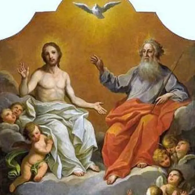 Santíssima Trindade em pintura do século 18 feita por Szymon Czechowicz