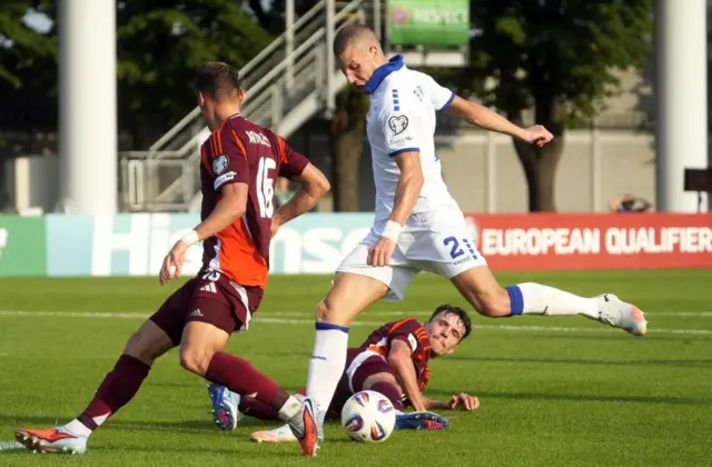 страхиња павловић, Страхиња Павловић на мечу против Летоније у Риги, Летонија - Србија