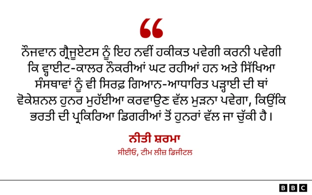 ਨੀਤੀ ਸ਼ਰਮਾ - ਸੀਈਓ ਟੀਮ ਲੀਜ਼ ਡਿਜੀਟਲ