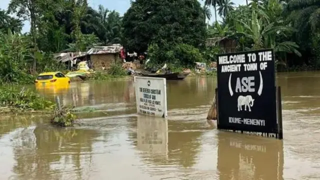 Many communities dey submerged by di flood