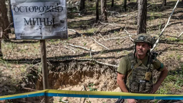 Знак "Осторожно мины"