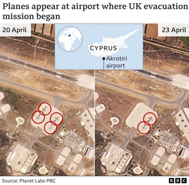 Satellite image of RAF Akrotiri in Cyprus