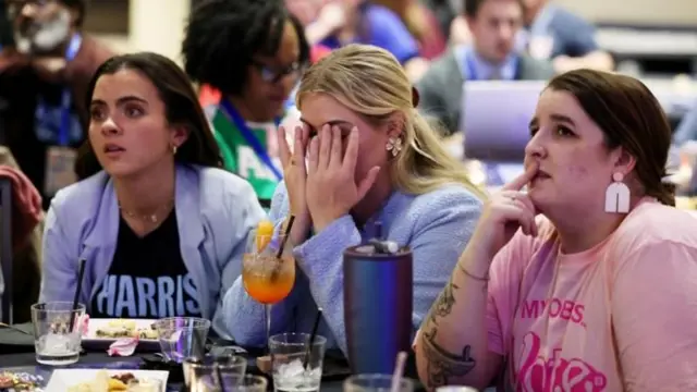 ડેમૉક્રૅટિક પાર્ટીના સમર્થકોની તસવીર