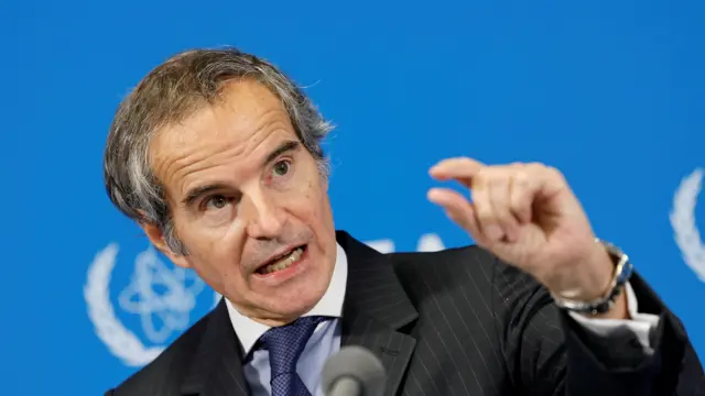 نشست خبری رافائل گروسی، مدیر کل آژانس بینالمللی انرژی اتمی در آغاز نشست ژوئن ۲۰۲۵ شورای حکام این نهاد در وین