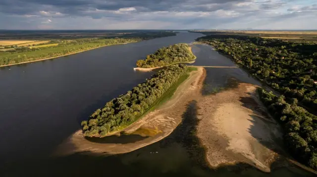 дунав, низак водостај дунава, дунав код сланкамена