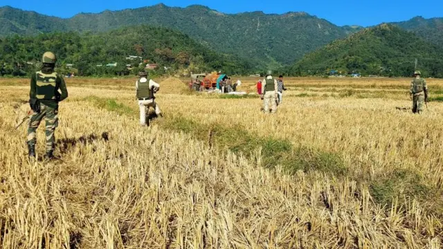 इंफाल के आसपास सुरक्षाबल