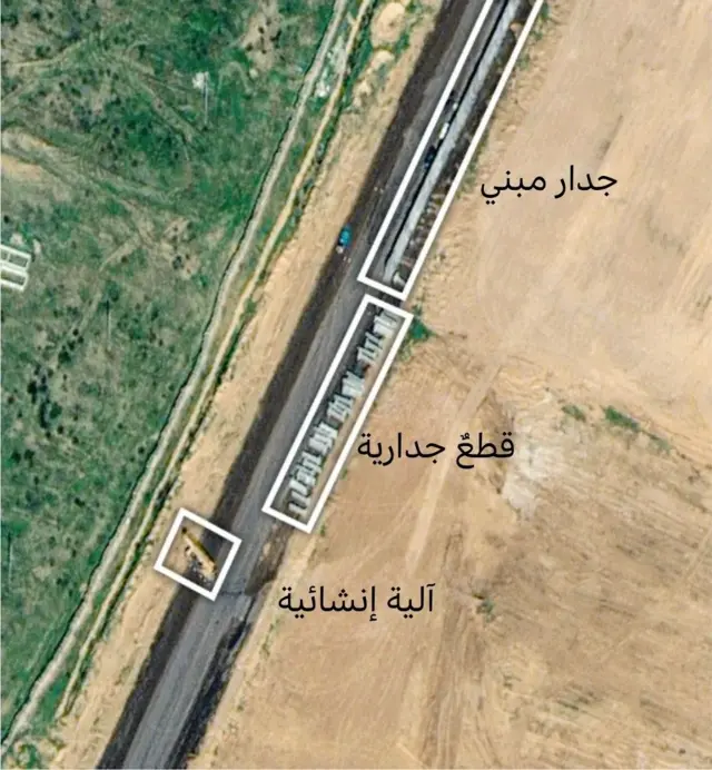 صورة من الأقمار الصناعية للحدود المصرية مع قطاع غزة