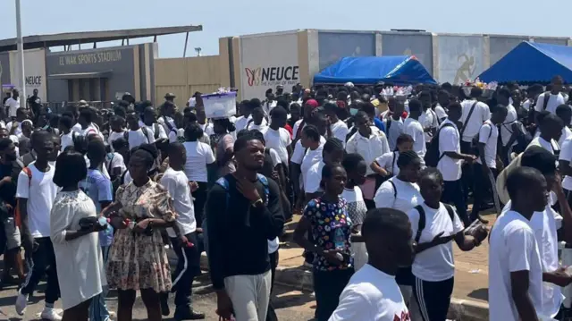 some of the applicants walking away