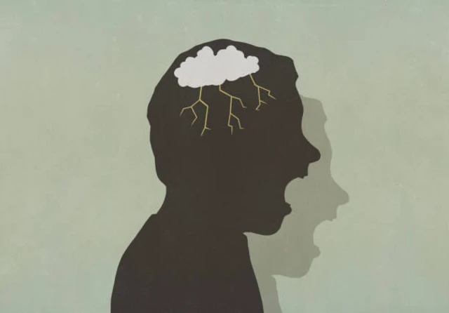 รูปกราฟิกคนร้องตะโกน 