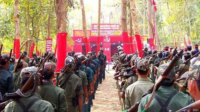 माओवादियों का एक प्रशिक्षण शिविर