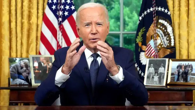 US President Joe Biden addresses Americans