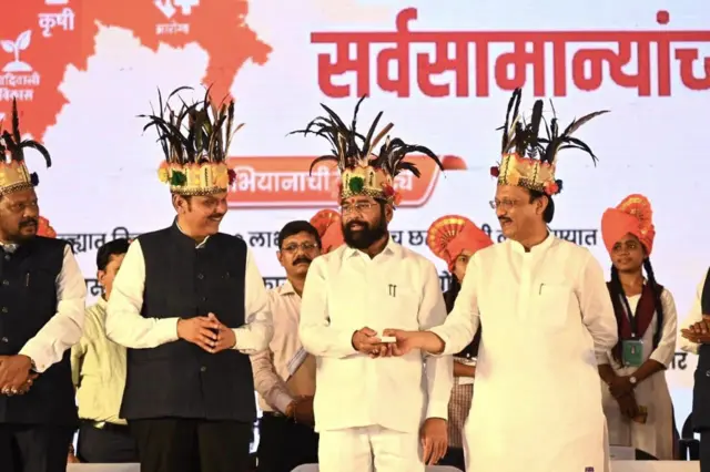 अजित पवार, एकनाथ शिंदे आणि देवेंद्र फडणवीस