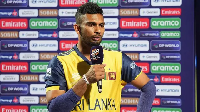 නායක දසුන් ශානක තරගයෙන් පසු මාධ්‍ය අමතමින්.