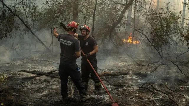 Vatrogasci u Deliblatskoj peščari