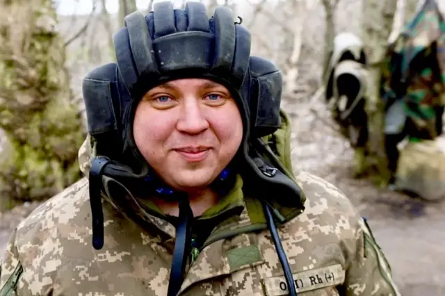 Le commandant de char Serhii.