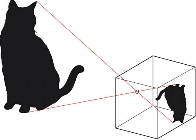 หลักการมองเห็นและบันทึกภาพของกล้องรูเข็ม