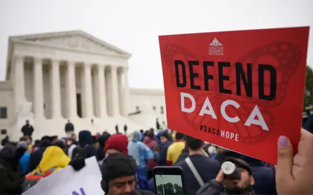 Manifestación a favor del programa DACA.