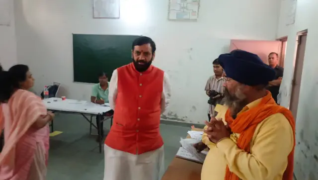 ਹਰਿਆਣਾ ਦੇ ਮੁੱਖ ਮੰਤਰੀ ਨਾਇਬ ਸਿੰਘ ਸੈਣੀ ਵੋਟ ਪਾਉਣ ਪਹੁੰਚੇ