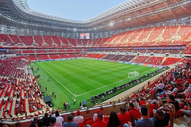Vue d'une tribune du Stade Prince Moulay Abdellah de Rabat, inauguré le 05 septembre 2025.