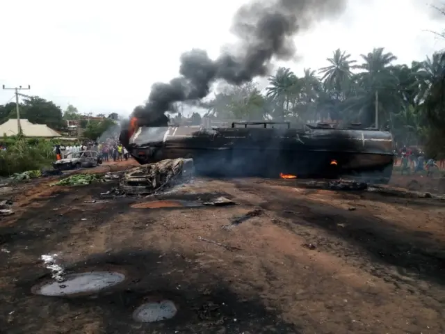 Di site of di tanker explosion