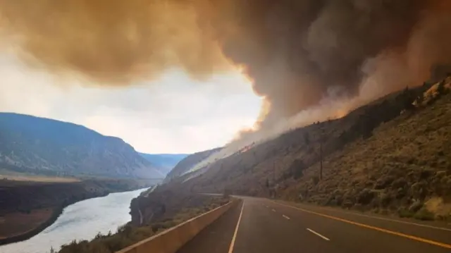 जंगल में आग.