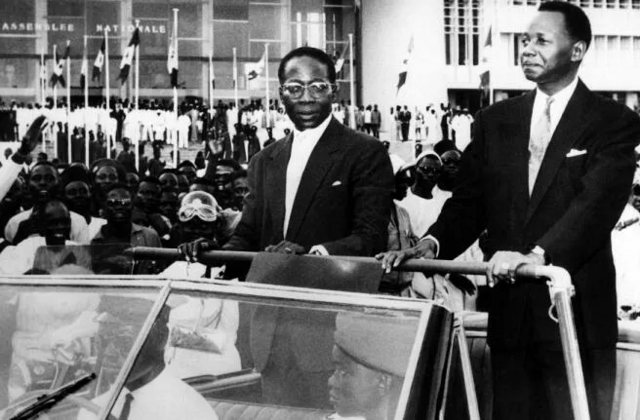 Le président Léopold Sédar Senghor et le premier ministre (président du conseil) Mamadou Dia