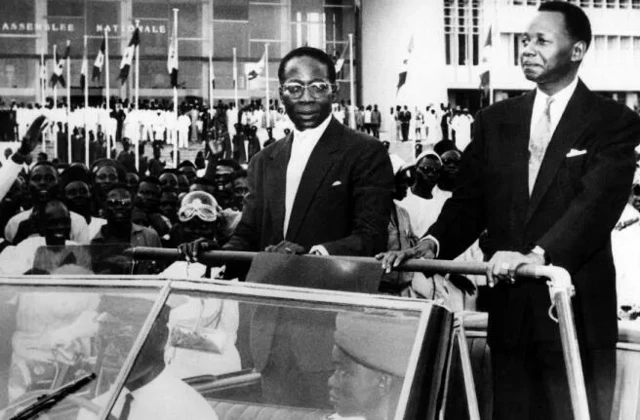 Le président Léopold Sédar Senghor et le premier ministre (président du conseil) Mamadou Dia 