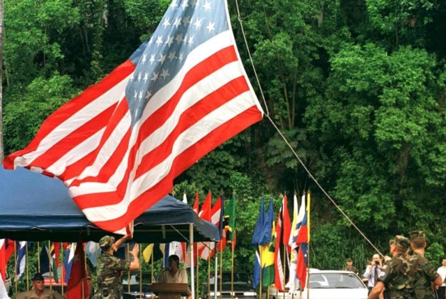 የአሜሪካ ሰንደቅ አላማ በካናል ዞን